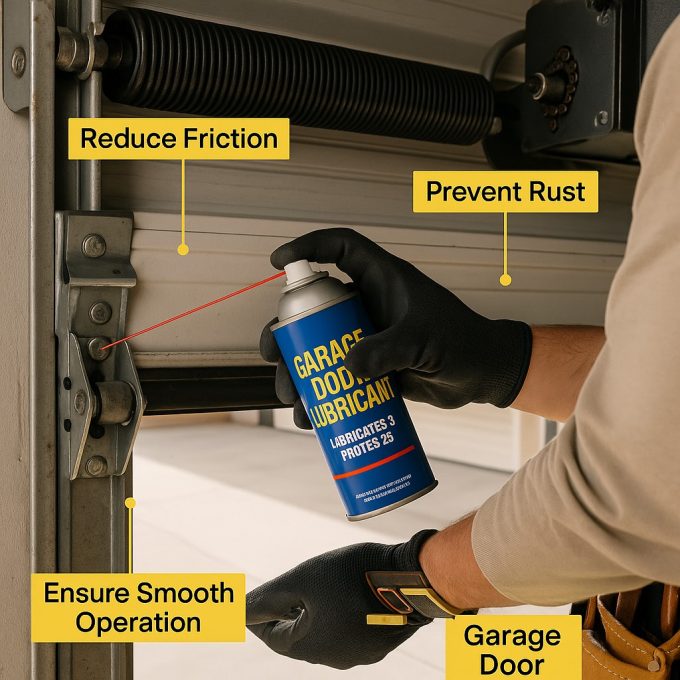 Lubrication of All Moving Parts lubricate moving parts on your roll-up garage door
